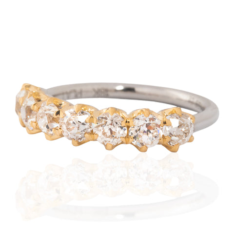 1.28ctw Old European Cut Diamond 7-Stone Band