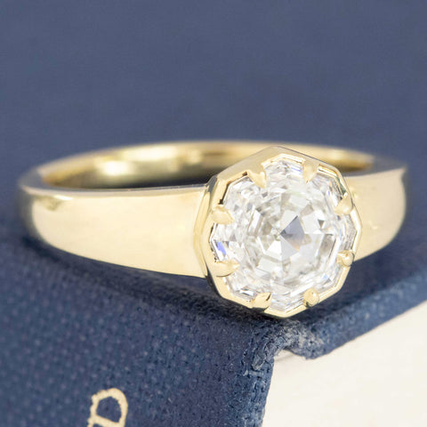 1.53ct Octagonal Step Cut Diamond Solitaire