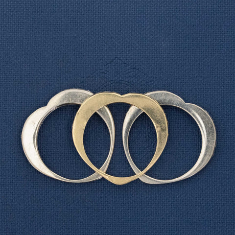 1.00ctw Diamond Heart Shape Stacker Bands, French