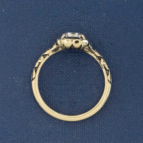 1.01ct Cushion Cut Diamond Solitaire, GIA H SI1
