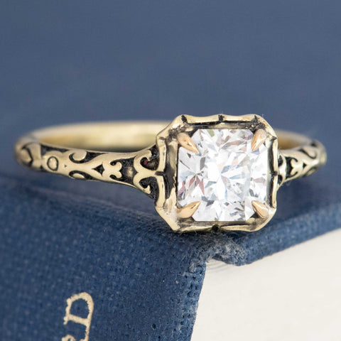 1.01ct Cushion Cut Diamond Solitaire, GIA H SI1