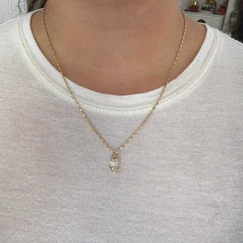1.01ct Pear Cut Diamond Pendant