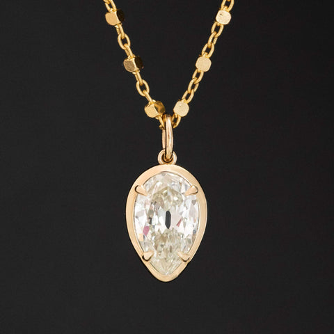 1.01ct Pear Cut Diamond Pendant