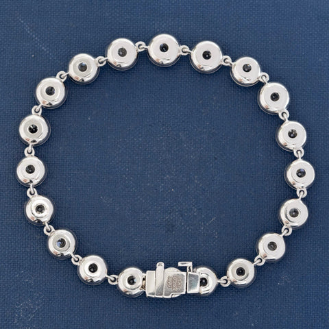 10.20ctw Old European Cut Diamond Collet Tennis Bracelet