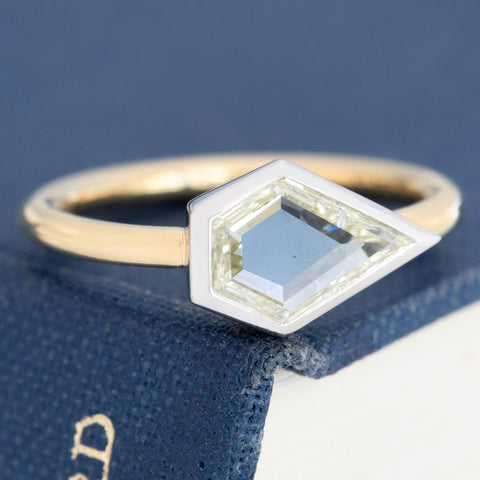 1.02ct Kite Cut Diamond Bezel Solitaire, GIA