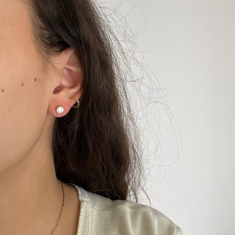 1.02ctw Old European Cut Diamond Stud Earrings