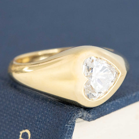 1.03ct Heart Cut Diamond Bezel Ring