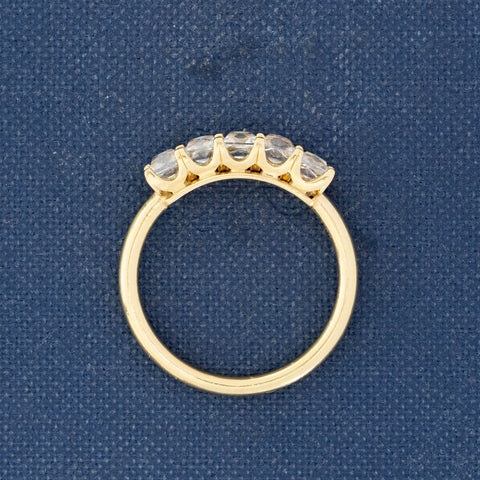 1.04ctw French Cut Diamond 5-Stone Band