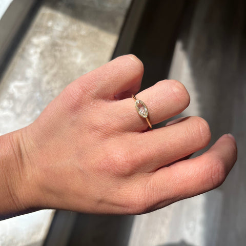 1.06ct Oval Step Cut Diamond Solitaire