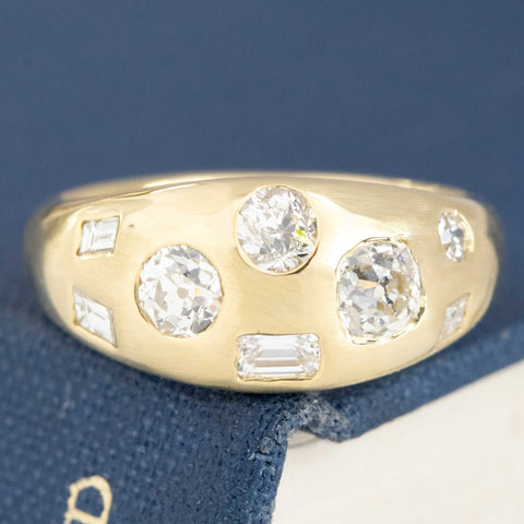 1.06ctw Mixed Cut Diamond Bombe Scatter Ring