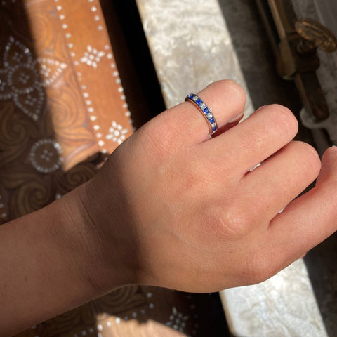 1.06ctw Vintage "Legacy" Sapphire & Diamond Eternity Band by Tiffany & Co.