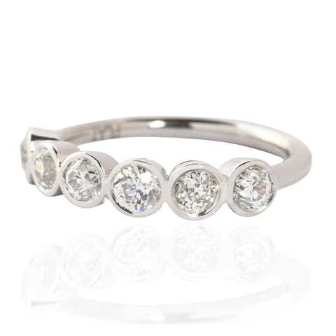1.10ctw Old European Cut Diamond Bezel 6-Stone Band