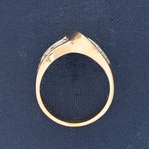 1.10ctw Vintage Baguette Cut Diamond V Ring