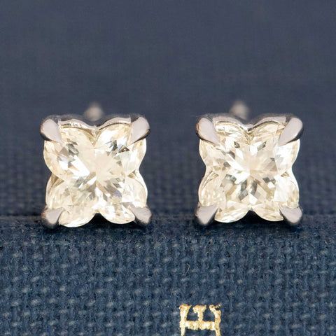 1.14ctw Lily Cut Diamond Stud Earrings