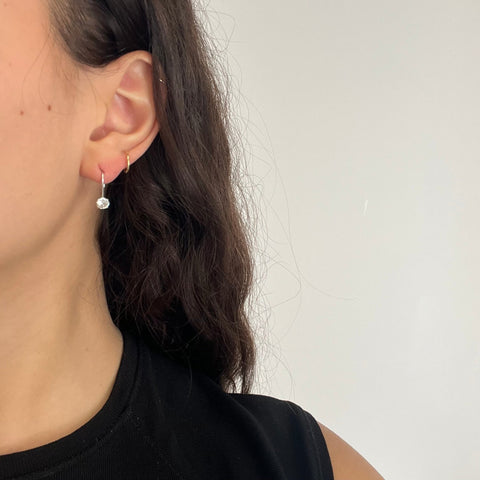 1.16ctw Old European Cut Diamond Dormeuse Earrings