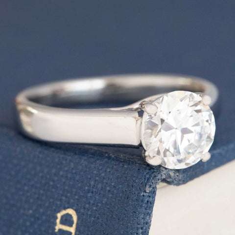 1.19ct Transitional Cut Diamond Solitaire, GIA E VS1