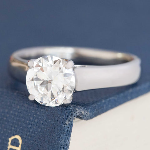 1.19ct Transitional Cut Diamond Solitaire, GIA E VS1