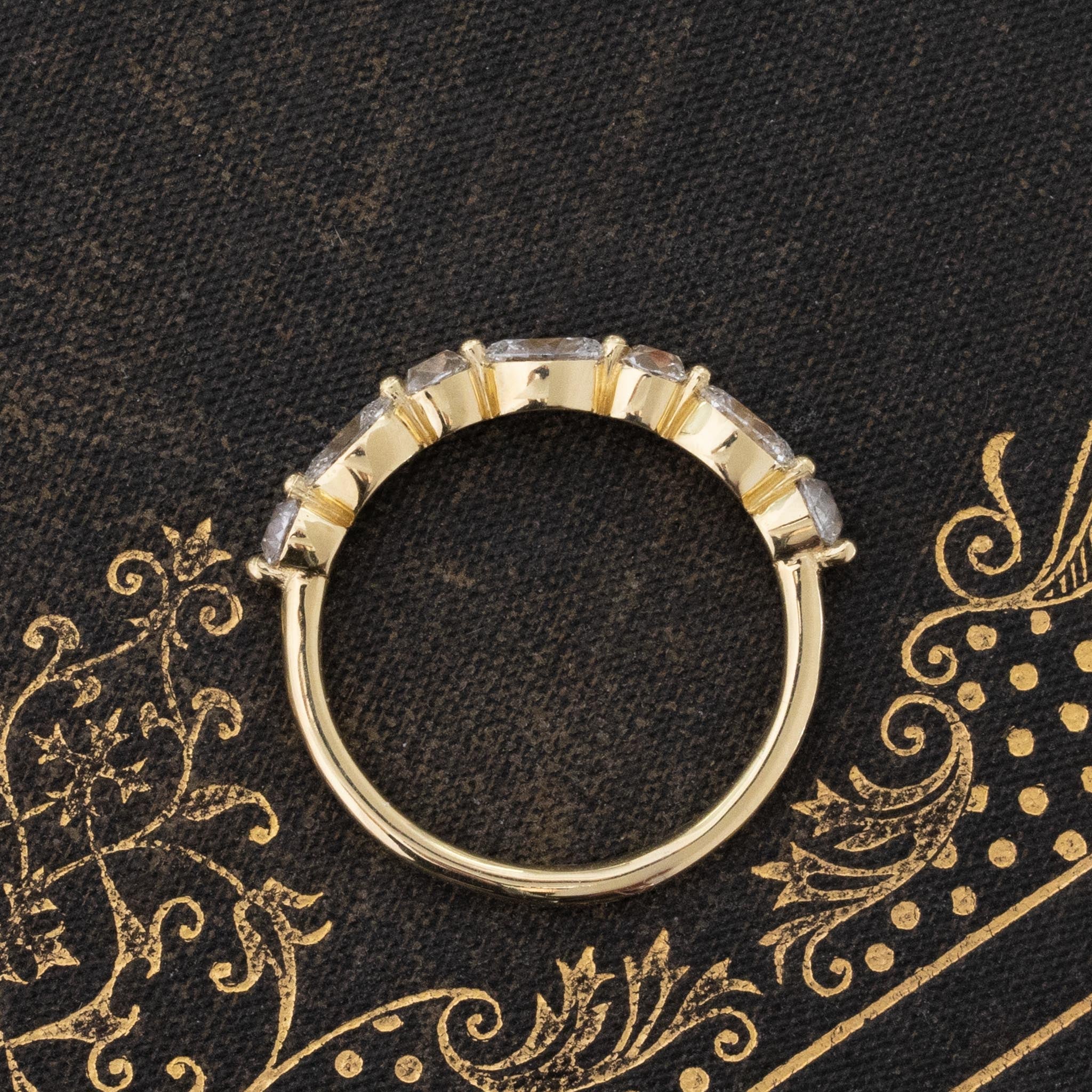 1.23CTW MIXED MARQUISE & OLD MINE CUT DIAMOND BAND