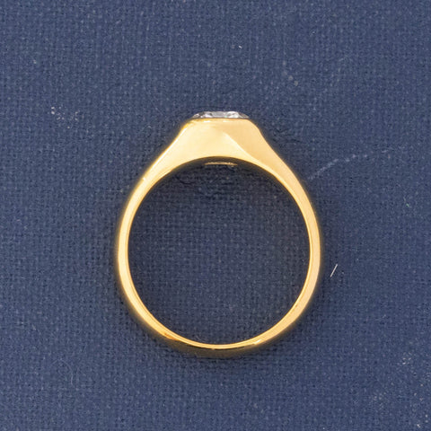 1.25ct Old Mine Cut Diamond Bezel Solitaire, GIA H