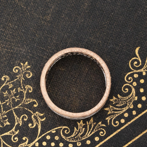 1.30ctw fancy pink and white diamond twist band in 18kt rose gold and platinum – alternate view 5