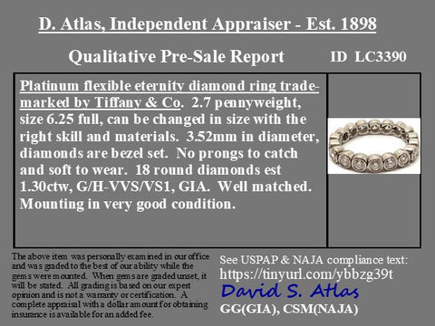 Tiffany & Co. Jazz 1.30ctw flexible bezel diamond band in platinum – alternate view 4