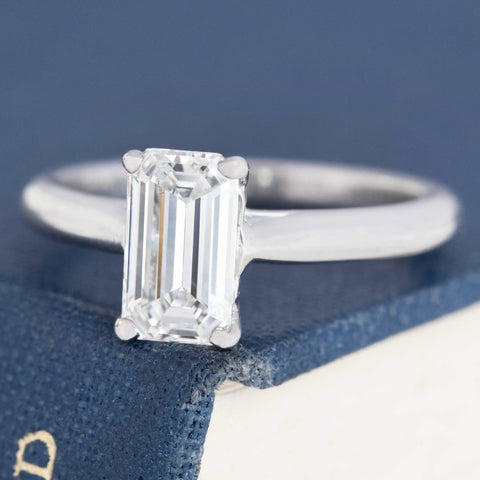 1.34ct Emerald Cut Diamond Solitaire by, Cartier GIA D
