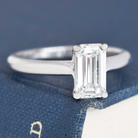 1.34ct Emerald Cut Diamond Solitaire by, Cartier GIA D