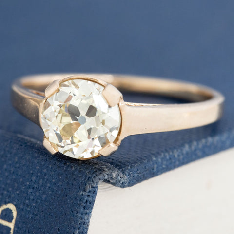 1.37ct Vintage Old European Cut Diamond Solitaire