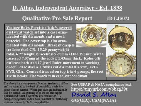 1.37ctw Retro Diamond Hidden Watch Bracelet, by Rolex