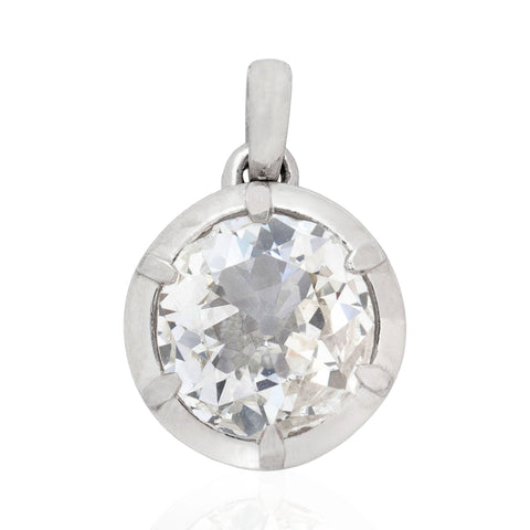 1.39ct Old European Cut Diamond Collet Charm