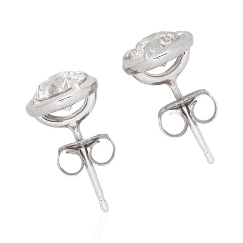 1.40ctw Old European Cut Diamond Stud Earrings