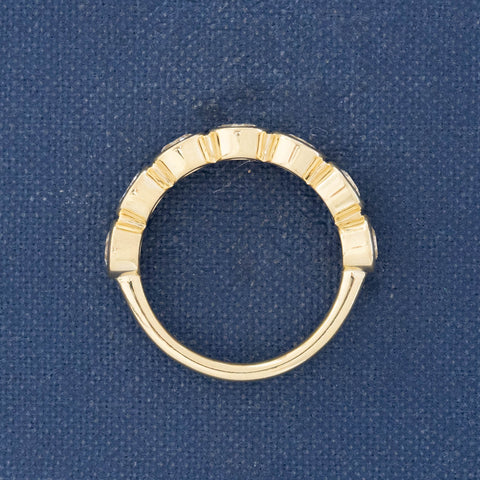 1.44ctw Old European Cut Diamond 7-Stone Bezel Band