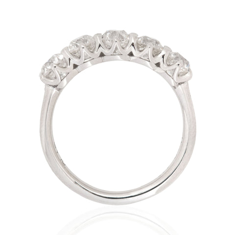 1.46ctw Old European Cut Diamond 5-Stone Band