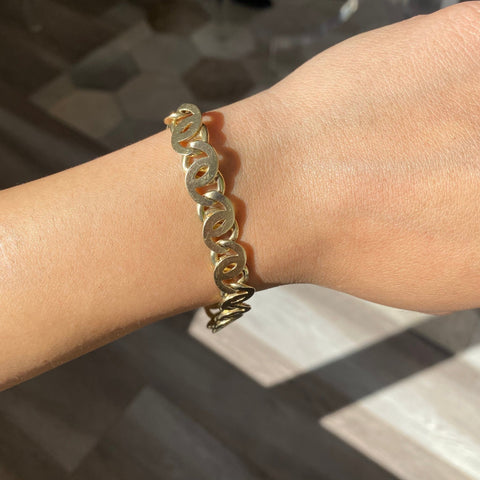 Wide Mariner Link Bracelet, 7"