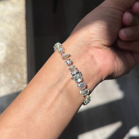 15.00ctw Mixed Rose Cut Diamond Bracelet