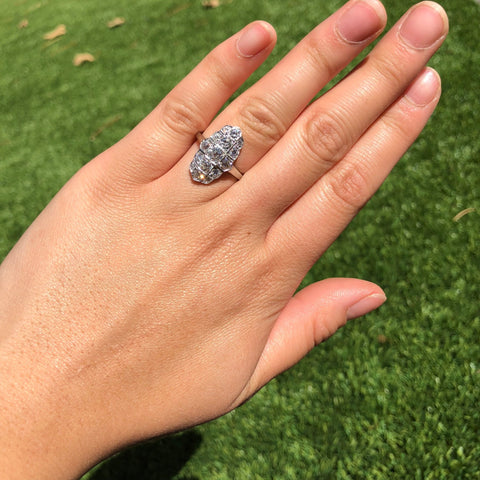 1.50ctw Edwardian Diamond Dinner Ring