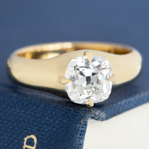 1.51ct Cushion Cut Diamond Solitaire, GIA
