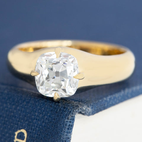 1.51ct Cushion Cut Diamond Solitaire, GIA