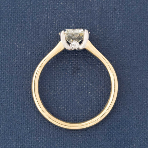 1.54ct Old European Cut Diamond Split Shank Solitaire, GIA M VS2