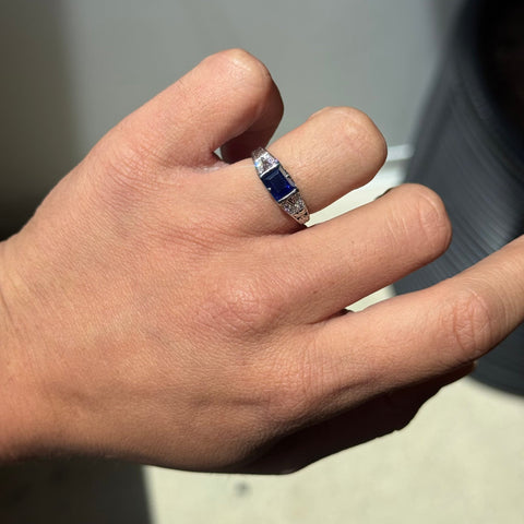 1.55ct Art Deco Sapphire & Diamond Ring, by Tiffany & Co.