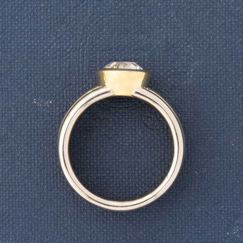 1.55ct Old European Cut Diamond Triple Row Solitaire