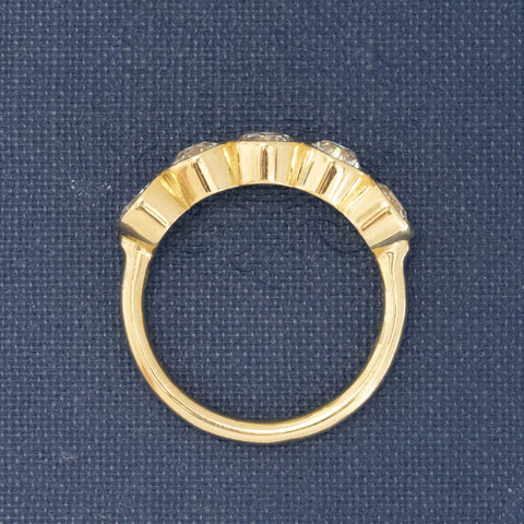 1.58ctw Old European Cut Diamond 5-Stone Bezel Band