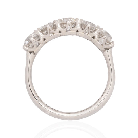 1.58ctw Old European Cut Diamond 5-Stone Band