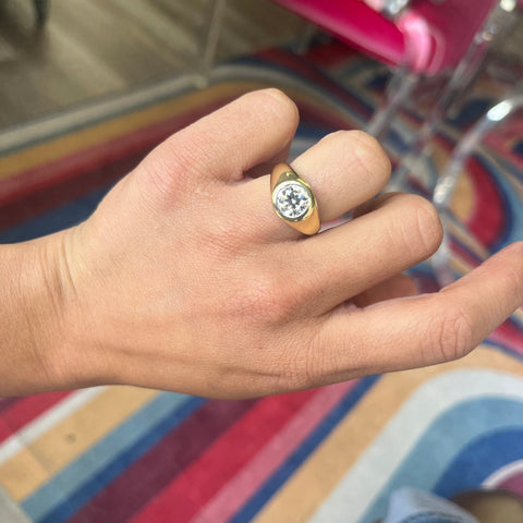 1.60ct Old European Cut Diamond Bezel Solitaire