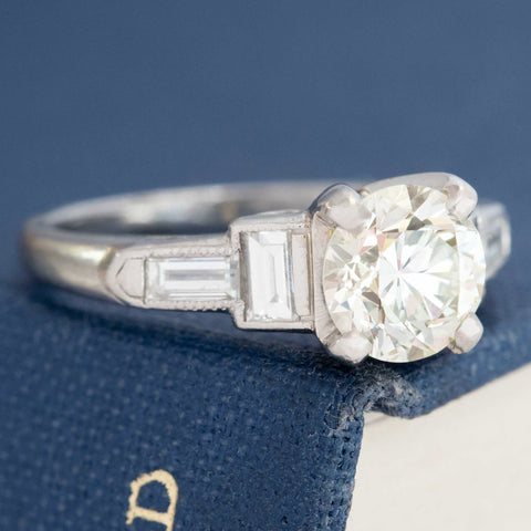 1.65ctw Art Deco Old European Cut Diamond Ring