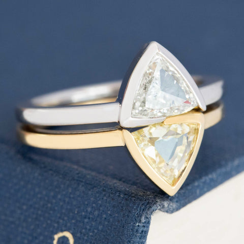 1.65ctw Triangle Cut Diamond Puzzle Ring