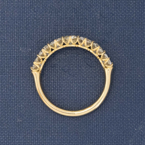 1.67ctw Old European Cut Diamond 7-Stone Half-Hoop Band