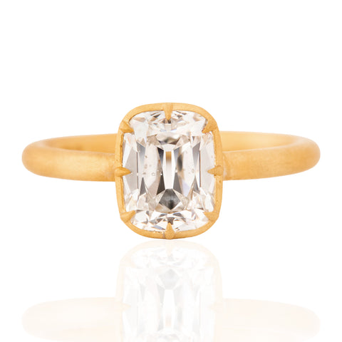 1.70ct Cushion Cut Diamond Collet Solitaire, GIA
