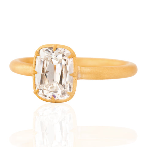 1.70ct Cushion Cut Diamond Collet Solitaire, GIA