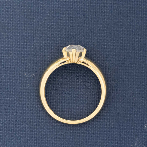 1.73ct Antique Pear Cut Diamond Solitaire